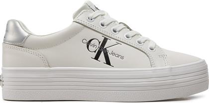 ΑΘΛΗΤΙΚΑ VULC FLATFORM LACEUP LTH YW0YW01474 ΛΕΥΚΟ CALVIN KLEIN JEANS