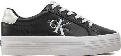 ΑΘΛΗΤΙΚΑ VULC FLATFORM LACEUP LTH YW0YW01474 ΜΑΥΡΟ CALVIN KLEIN JEANS