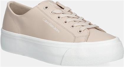 ΑΘΛΗΤΙΚΑ VULC FLATFORM LOW MG LTH ΧΡΩΜΑ: ΡΟΖ, YW0YW01771 CALVIN KLEIN JEANS