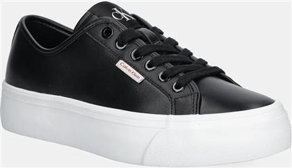 ΑΘΛΗΤΙΚΑ VULC FLATFORM LTH ΧΡΩΜΑ: ΜΑΥΡΟ, YW0YW01886 CALVIN KLEIN JEANS