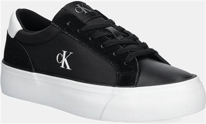 ΑΘΛΗΤΙΚΑ VULC FLATFORM MG NYLON MIX ΧΡΩΜΑ: ΜΑΥΡΟ, YW0YW01896 CALVIN KLEIN JEANS