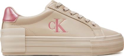 ΑΘΛΗΤΙΚΑ VULC FLATFORM YW0YW01613 ΕΚΡΟΥ CALVIN KLEIN JEANS