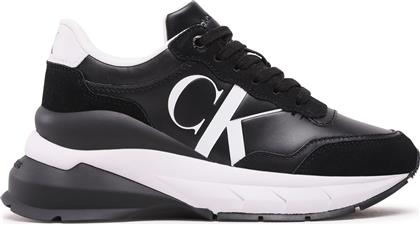 ΑΘΛΗΤΙΚΑ WEDGE RUNNER MIX LTH WN YW0YW01099 ΜΑΥΡΟ CALVIN KLEIN JEANS