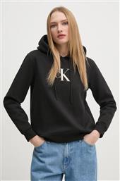 ΜΠΛΟΥΖΑ ΧΡΩΜΑ: ΜΑΥΡΟ, ΜΕ ΚΟΥΚΟΥΛΑ, J20J224721 CALVIN KLEIN JEANS