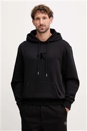 ΜΠΛΟΥΖΑ ΧΡΩΜΑ: ΜΑΥΡΟ, ΜΕ ΚΟΥΚΟΥΛΑ, LV04RD250G CALVIN KLEIN JEANS