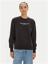 ΜΠΛΟΥΖΑ INSTITUTIONAL J20J224913 ΜΑΥΡΟ REGULAR FIT CALVIN KLEIN JEANS