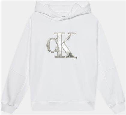 ΜΠΛΟΥΖΑ METALLIC MONOGRAM IG0IG02298 ΛΕΥΚΟ REGULAR FIT CALVIN KLEIN JEANS από το MODIVO