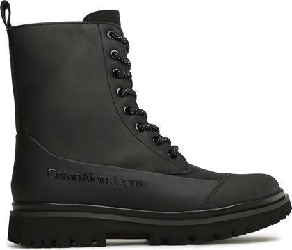 ΜΠΟΤΑΚΙΑ CHUNKY COMBAT LACEUP BOOT RUB YW0YW01066 ΜΑΥΡΟ CALVIN KLEIN JEANS