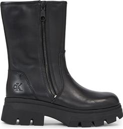 ΜΠΟΤΑΚΙΑ CHUNKY COMBAT ZIP BOOT WN YW0YW01109 ΜΑΥΡΟ CALVIN KLEIN JEANS