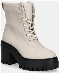 ΜΠΟΤΑΚΙΑ CHUNKY HEELED ZIP BOOT LTH ΧΡΩΜΑ: ΜΠΕΖ, YW0YW01548 CALVIN KLEIN JEANS