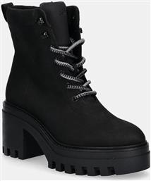 ΜΠΟΤΑΚΙΑ CHUNKY HEELED ZIP BOOT LTH ΧΡΩΜΑ: ΜΑΥΡΟ, YW0YW01548 CALVIN KLEIN JEANS