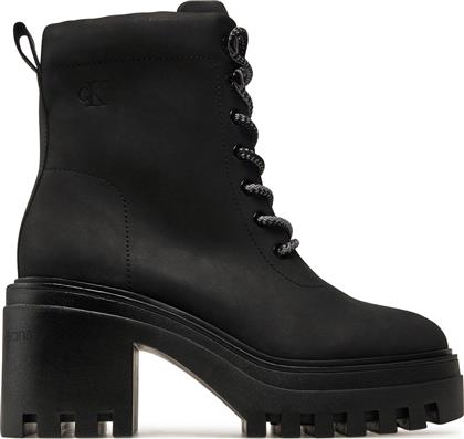 ΜΠΟΤΑΚΙΑ CHUNKY HEELED ZIP BOOT LTH YW0YW01548 ΜΑΥΡΟ CALVIN KLEIN JEANS