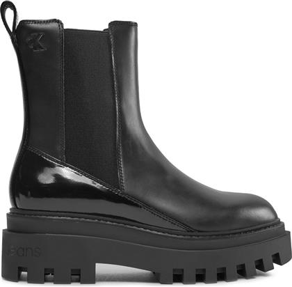 ΜΠΟΤΑΚΙΑ ΜΕ ΛΑΣΤΙΧΟ CHUNKY BOOT CHELSEA LTH MG SAT YW0YW01286 ΜΑΥΡΟ CALVIN KLEIN JEANS