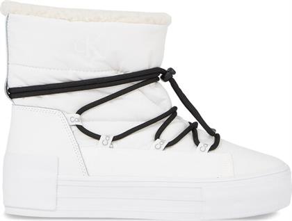 ΜΠΟΤΕΣ ΧΙΟΝΙΟΥ BOLD VULC FLATF SNOW BOOT WN YW0YW01181 ΛΕΥΚΟ CALVIN KLEIN JEANS