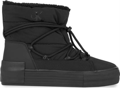 ΜΠΟΤΕΣ ΧΙΟΝΙΟΥ BOLD VULC FLATF SNOW BOOT WN YW0YW01181 ΜΑΥΡΟ CALVIN KLEIN JEANS