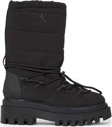 ΜΠΟΤΕΣ ΧΙΟΝΙΟΥ FLATFORM SNOW BOOT NYLON WN YW0YW01146 ΜΑΥΡΟ CALVIN KLEIN JEANS