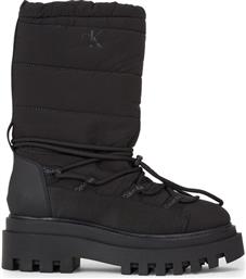 ΜΠΟΤΕΣ ΧΙΟΝΙΟΥ FLATFORM SNOW BOOT NYLON WN YW0YW01146 ΜΑΥΡΟ CALVIN KLEIN JEANS