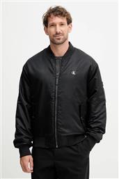 ΜΠΟΥΦΑΝ BOMBER ΧΡΩΜΑ: ΜΑΥΡΟ, LV04RC526G CALVIN KLEIN JEANS