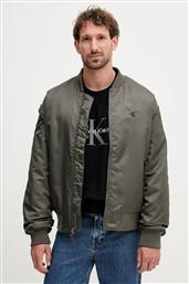 ΜΠΟΥΦΑΝ BOMBER ΧΡΩΜΑ: ΠΡΑΣΙΝΟ, LV04RC526G CALVIN KLEIN JEANS