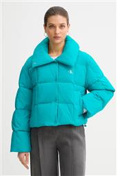 ΜΠΟΥΦΑΝ ΜΕ ΕΠΕΝΔΥΣΗ ΑΠΟ ΠΟΥΠΟΥΛΑ ΧΡΩΜΑ: ΤΙΡΚΟΥΑΖ, LV044D521G CALVIN KLEIN JEANS