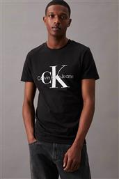 CK JEANS ΑΝΔΡΙΚΟ T-SHIRT ΜΕ MONOGRAM PRINT SLIM FIT - J30J320935 ΜΑΥΡΟ CALVIN KLEIN JEANS