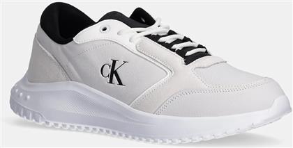ΔΕΡΜΑΤΙΝΑ ΑΘΛΗΤΙΚΑ ΠΑΠΟΥΤΣΙΑ EVA RUNNER LOW MG WMM ΧΡΩΜΑ: ΓΚΡΙ, YM0YM01145 CALVIN KLEIN JEANS