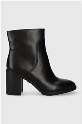 ΔΕΡΜΑΤΙΝΕΣ ΜΠΟΤΕΣ MID BLOCK HEEL BOOT LTH WN ΓΥΝΑΙΚΕΙΕΣ, ΧΡΩΜΑ: ΜΑΥΡΟ, YW0YW01259 F3YW0YW01259 CALVIN KLEIN JEANS