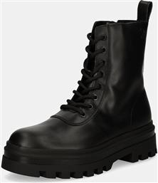 ΔΕΡΜΑΤΙΝΕΣ ΜΠΟΤΕΣ ΠΕΖΟΠΟΡΙΑΣ LUGGED LACE ZIP BOOT OXF LTH ΧΡΩΜΑ: ΜΑΥΡΟ, YM0YM01066 CALVIN KLEIN JEANS