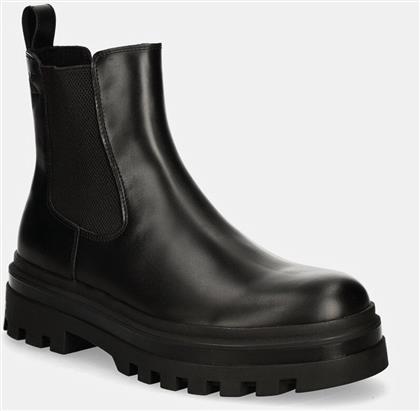 ΔΕΡΜΑΤΙΝΕΣ ΜΠΟΤΕΣ ΤΣΕΛΣΙ LUGGED CHELSEA BOOT LTH ΧΡΩΜΑ: ΜΑΥΡΟ, YM0YM01069 CALVIN KLEIN JEANS