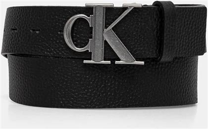 ΔΕΡΜΑΤΙΝΗ ΖΩΝΗ ΧΡΩΜΑ: ΜΑΥΡΟ, K50K512088 CALVIN KLEIN JEANS από το ANSWEAR