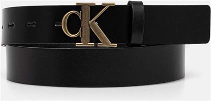 ΔΕΡΜΑΤΙΝΗ ΖΩΝΗ ΧΡΩΜΑ: ΜΑΥΡΟ, K60K612289 CALVIN KLEIN JEANS