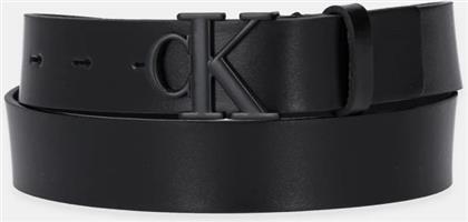 ΔΕΡΜΑΤΙΝΗ ΖΩΝΗ ΧΡΩΜΑ: ΜΑΥΡΟ, K60K613125 CALVIN KLEIN JEANS