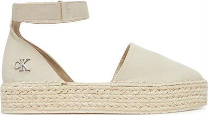 ΕΣΠΑΝΤΡΙΓΙΕΣ FLATFORM ESPADRILLE SLING MG YW0YW01735 ΜΠΕΖ CALVIN KLEIN JEANS