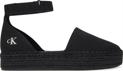 ΕΣΠΑΝΤΡΙΓΙΕΣ FLATFORM ESPADRILLE SLING MG YW0YW01735 ΜΑΥΡΟ CALVIN KLEIN JEANS