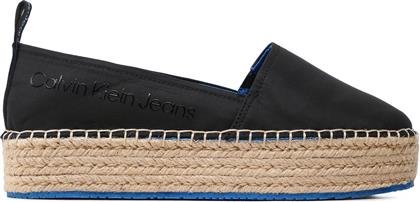 ΕΣΠΑΝΤΡΙΓΙΕΣ FLATFORM ESPADRILLE SOFT NY YW0YW00989 ΜΑΥΡΟ CALVIN KLEIN JEANS