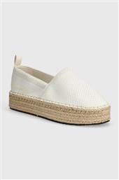 ΕΣΠΑΝΤΡΙΓΙΕΣ PLATFORM ESPADRILLE UC ΧΡΩΜΑ: ΑΣΠΡΟ, YW0YW01377 CALVIN KLEIN JEANS