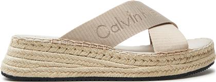 ΕΣΠΑΝΤΡΙΓΙΕΣ SPORTY WEDGE ROPE SANDAL MR YW0YW01364 ΜΠΕΖ CALVIN KLEIN JEANS