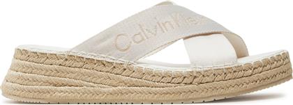 ΕΣΠΑΝΤΡΙΓΙΕΣ SPORTY WEDGE ROPE SANDAL MR YW0YW01364 ΛΕΥΚΟ CALVIN KLEIN JEANS