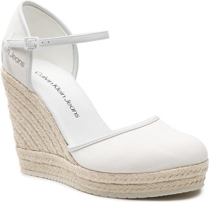 ΕΣΠΑΝΤΡΙΓΙΕΣ WEDGE SANDAL CLOSE TOE CO YW0YW00569 ΛΕΥΚΟ CALVIN KLEIN JEANS από το EPAPOUTSIA