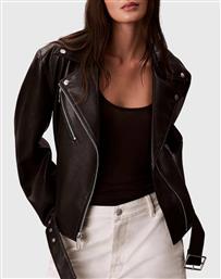 JEANS FAUX LEATHER MOTO JACKET W/BELT CALVIN KLEIN