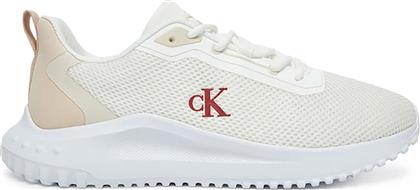 ΓΥΝΑΙΚΕΙΑ SNEAKERS ΜΕ ΔΙΧΤΥ - YW0YW01851 ΛΕΥΚΟ CALVIN KLEIN JEANS