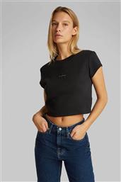 ΓΥΝΑΙΚΕΙΟ T-SHIRT CROPPED ΜΕ ΛΟΓΟΤΥΠΟ - LV047AB802 ΜΑΥΡΟ CALVIN KLEIN JEANS