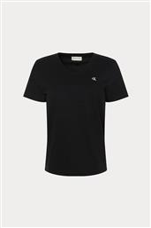 ΓΥΝΑΙΚΕΙΟ T-SHIRT ΜΟΝΟΧΡΩΜΟ ΜΕ ΛΟΓΟΤΥΠΟ - LV047B205G ΜΑΥΡΟ CALVIN KLEIN JEANS