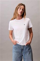 ΓΥΝΑΙΚΕΙΟ T-SHIRT ΜΟΝΟΧΡΩΜΟ ΜΕ MONOGRAM - LV047B224G ΛΕΥΚΟ CALVIN KLEIN JEANS