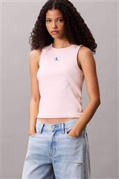 ΓΥΝΑΙΚΕΙΟ ΤΟΠ ΑΜΑΝΙΚΟ RIBBED - LV047C201G ΡΟΖ CALVIN KLEIN JEANS