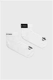 ΚΑΛΤΣΕΣ 2-PACK ΧΡΩΜΑ: ΑΣΠΡΟ 701227458 CALVIN KLEIN JEANS
