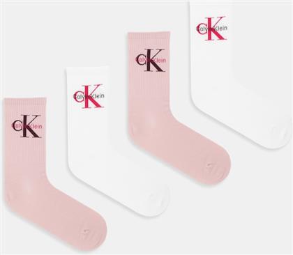 ΚΑΛΤΣΕΣ 4-PACK ΧΡΩΜΑ: ΡΟΖ, 701235384 CALVIN KLEIN JEANS
