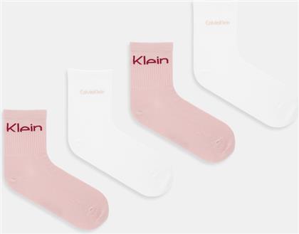 ΚΑΛΤΣΕΣ 4-PACK ΧΡΩΜΑ: ΡΟΖ, 701238244 CALVIN KLEIN JEANS
