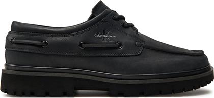 ΚΛΕΙΣΤΑ ΠΑΠΟΥΤΣΙΑ HYBRID BOAT SHOE SLIPON LH BTW YM0YM00937 ΜΑΥΡΟ CALVIN KLEIN JEANS