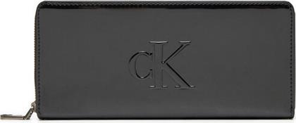 ΜΕΓΑΛΟ ΠΟΡΤΟΦΟΛΙ ΓΥΝΑΙΚΕΙΟ SCULPTED ZIP AROUND IM K60K613060 ΜΑΥΡΟ CALVIN KLEIN JEANS